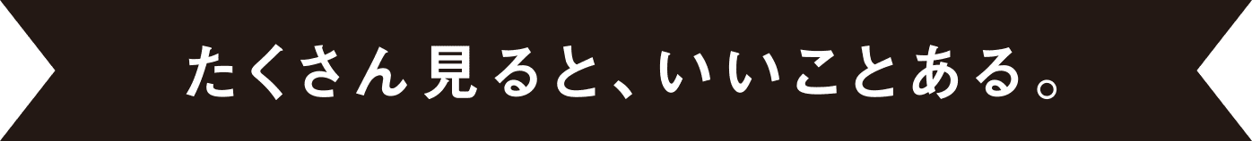 たくさん見ると、いいことある。